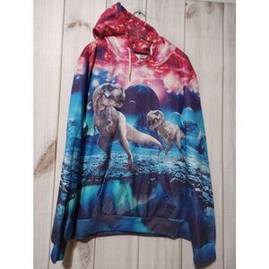 Dinosaur Hooded Sweatshirt‎ Mens 2xl